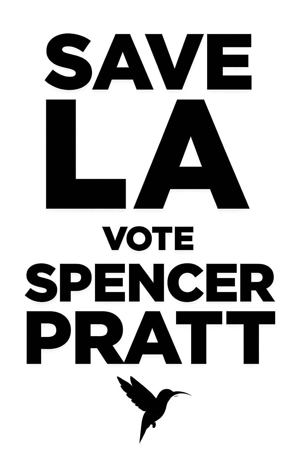 Save LA — Black Lettering